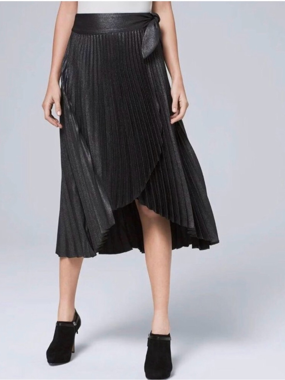 White House Black Market Black Maxi A-Line Skirt